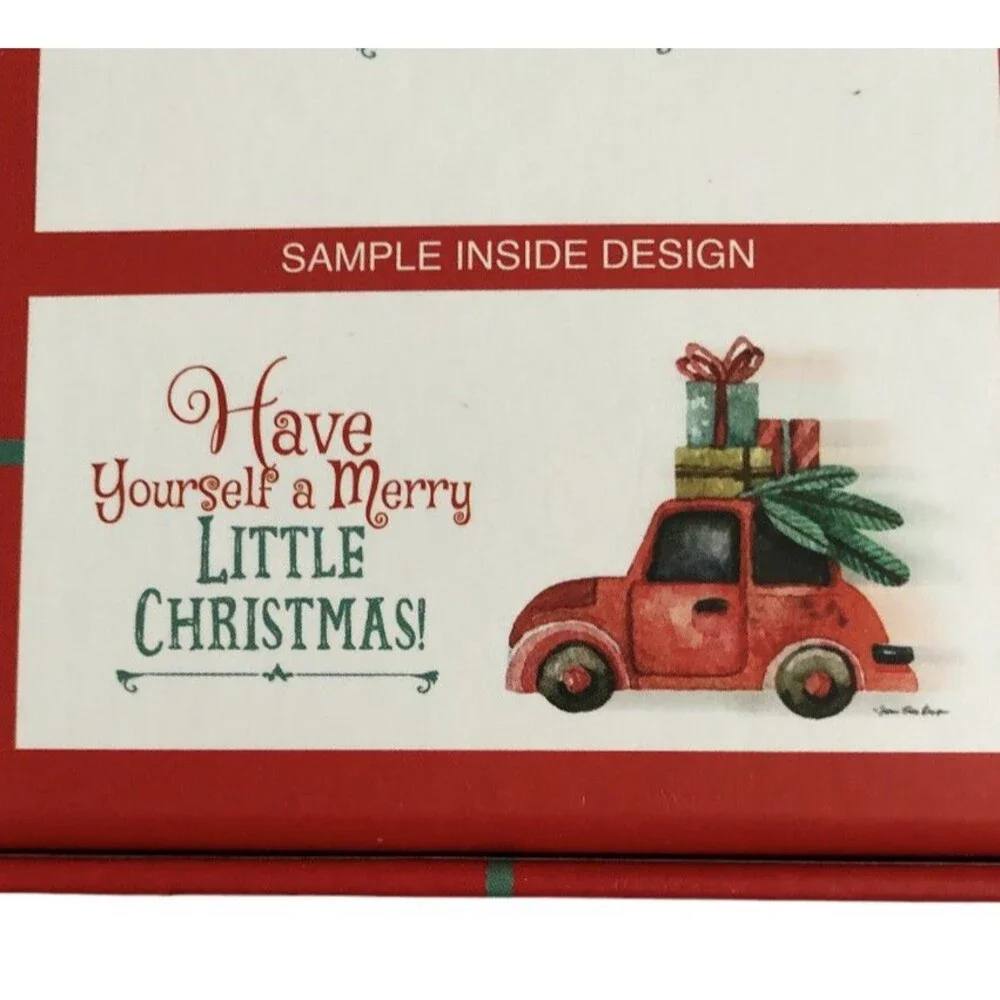 Red Hippie Bus Bug Truck Card Christmas Cards Boxed 16 Cards Envelopes 4 Designs